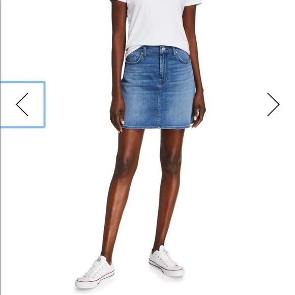 Light Wash Denim Skirt With Embroidered Butterfly - Picture 10 of 10